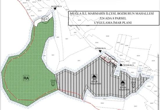 Marmaris Bozburun Stadtteil In 32.000m2 Grundstück Üzerinde İsimleri alınmış Bootsanleger
