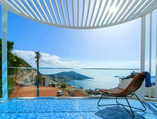 Eine Freistehende Villa Zum Verkauf Mit Einem Herrlichen Pool Mit Meerblick In Kalkan Ist Eine Maßgeschneiderte Villa