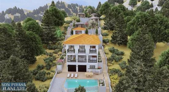 1186 M2 Plot Of Land For Sale In Akyaka, 8 Km Away, With A Planned 15-room Villa Project.