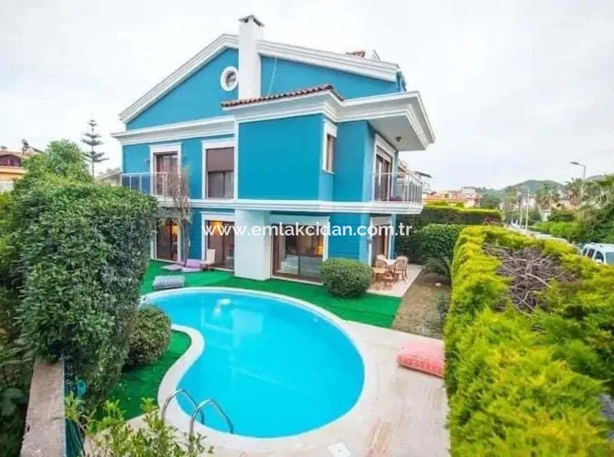 The Area Of Marmaris Armutalan Detached Villa For Sale 4 Rooms 1 Living Room Triplex Villa Fully