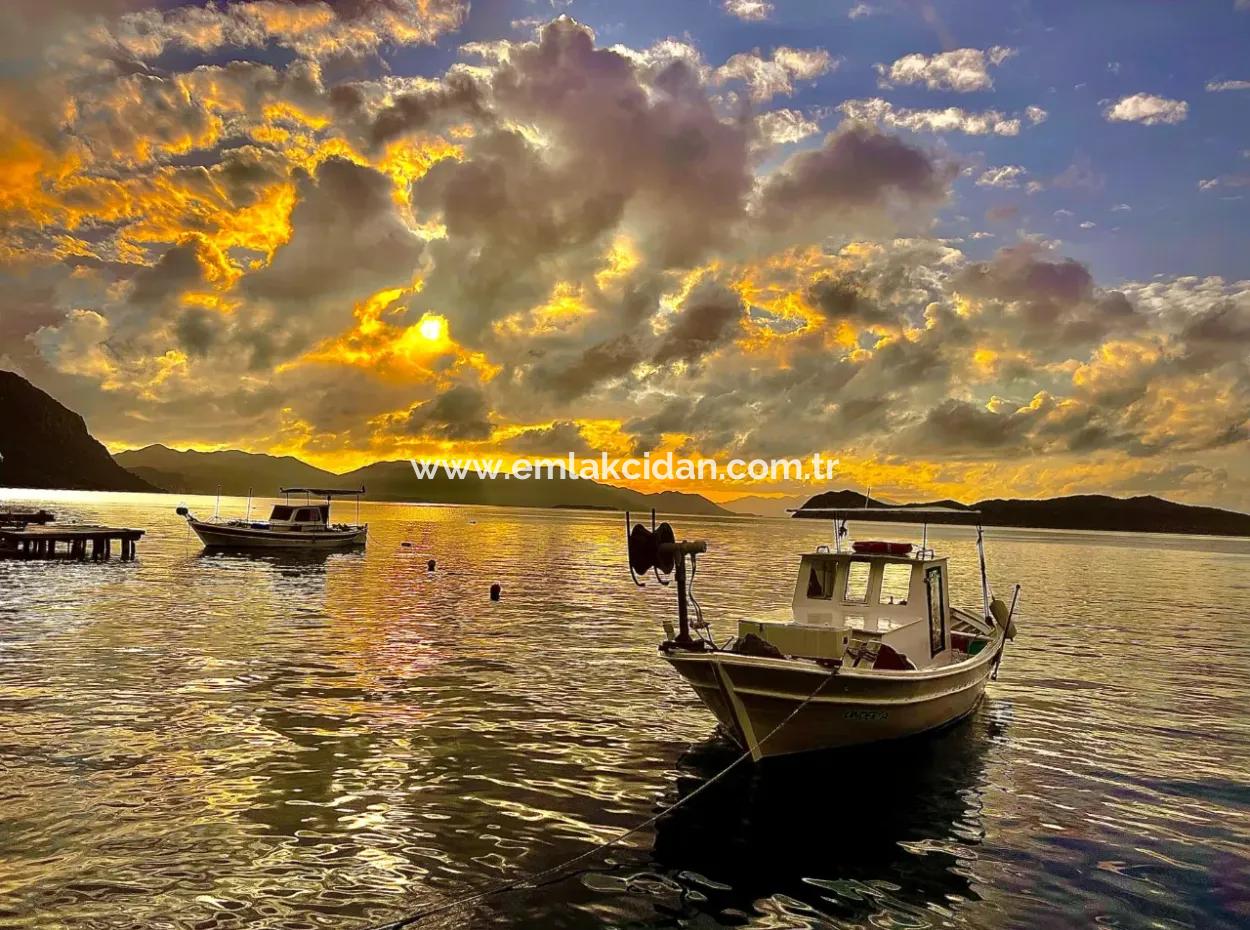 800M2 Land For Sale In Marmaris Söğüt Village With Sea View 2 Villas Zoned Or Suitable For Hotel Construction