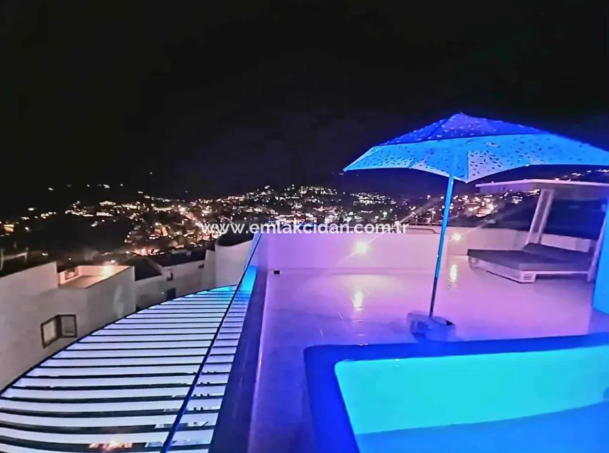 A Detached Villa For Sale With A Magnificent Sea View Swimming Pool In Kalkan Is A Custom-Made Villa