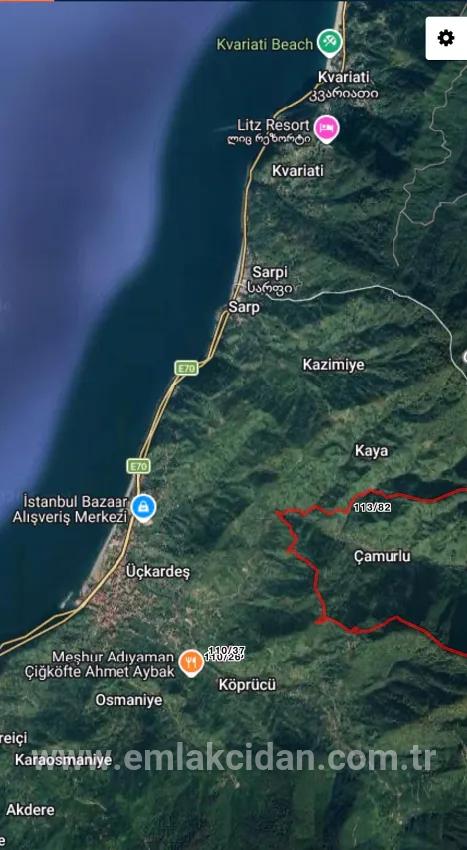 В селе Хопа Kemelpaşa есть 650 м2 дорожки Чайного сада