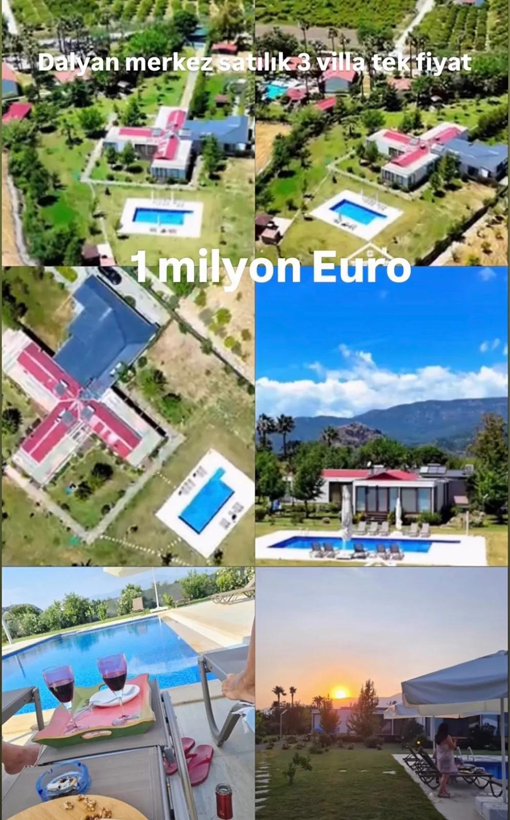 Dalyan merkezinde 3 adet havuzlu villa Çok acil satılık