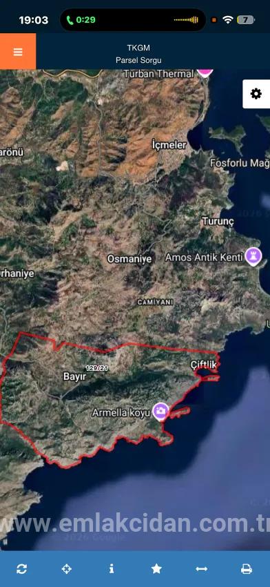 Marmaris Bayır Mah. Satılık Tarla - Tarla İmar Durumlu - 32.000 m²