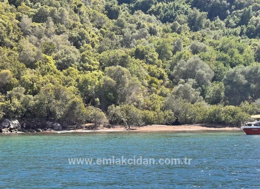 Marmaris cennet adasında satılık 2000 m2 köy