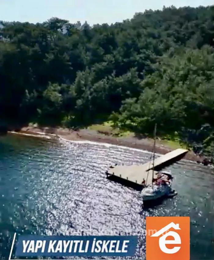 Marmaris Orhaniye mahallesinde 6000 m2 Özel İskelesi mevcut satılık koy
