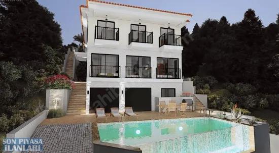 Akyaka,ya 8 Km Uzaklıkta 15 Odalı Villa Projesi Çizilmiş 1186 M2 Satılık Arsa