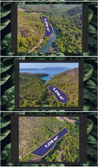 Marmaris Bördübet koyunda 7200 m² kanala cephe satılık tarla