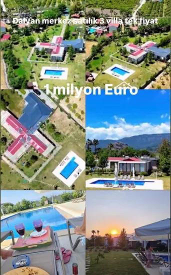Dalyan merkezinde 3 adet havuzlu villa Çok acil satılık