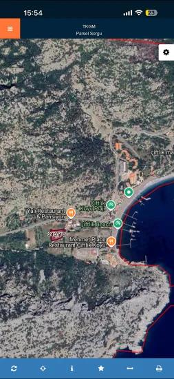 Marmaris Çiftlik koyunda 2500m2 denize yakın satılık Özel mülk