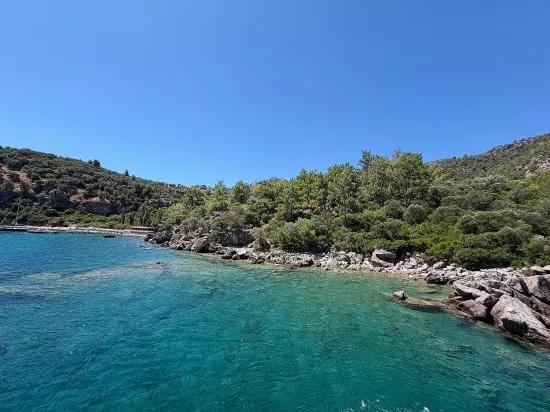 Marmaris Turunç koyunda denize sıfır 4700 m2 kontrollü kullanım alanı