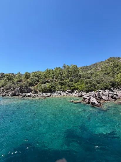 Marmaris Turunç koyunda denize sıfır 4700 m2 kontrollü kullanım alanı
