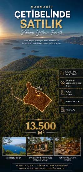 Marmaris Çetibelinde orman İçerisinde 13.500 m2 Özel kullanım alanı