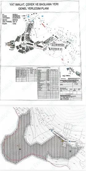 Marmaris Bozburun mahallesinde 32.000m2 arsa Üzerinde İsimleri alınmış yat Çekek yeri