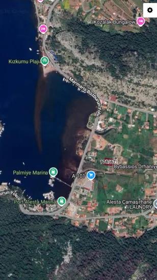Marmaris Orhaniye mahallesinde denize 100 metre müstakil 1250 m2 acil satılık tarla