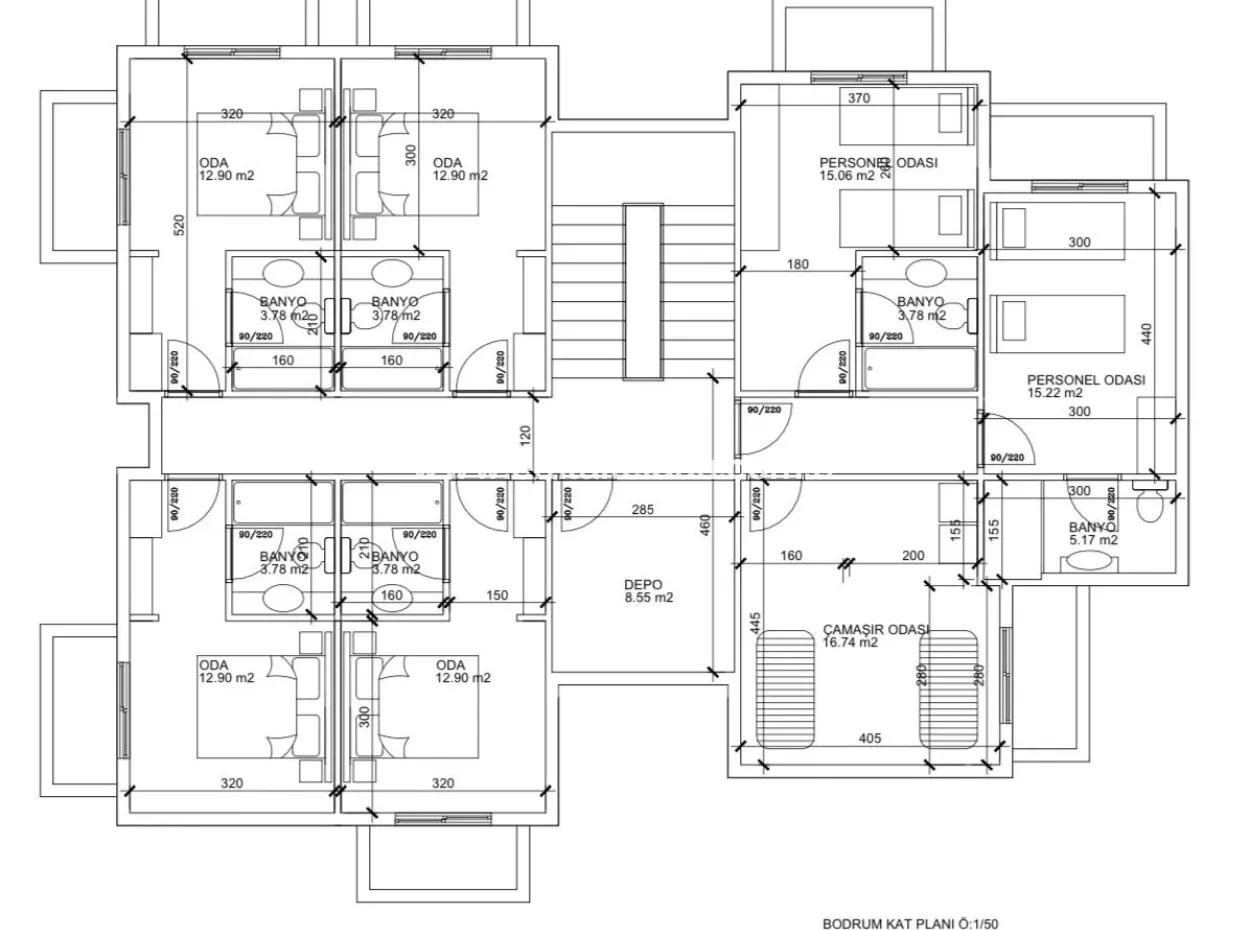 Marmaris Çamlı Köyünde Orman Manzaralı 1400M2 Arsa İçerisinde Yüzme Havuzlu Satılık Butik Otel