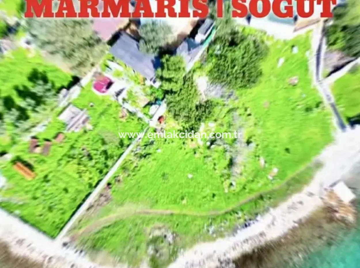 Emlakçıdan Marmaris İlçesi Söğüt Mahallesinde Denize Sıfır 380M2 Satılık Tarla