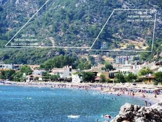 Marmaris,Den 18 Km Uzaklıkta 20000M2 İmarlı Deniz Manzaralı Arsa Satılık